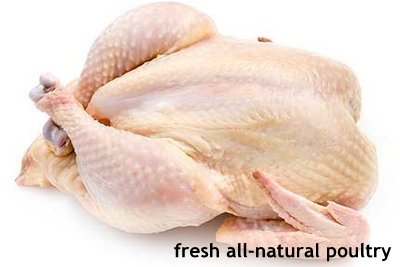 Fresh all-natural poultry
